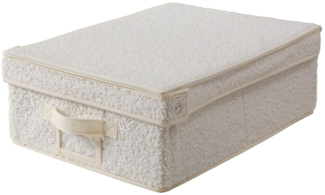 Calicosy Aufbewahrungsbox mit Deckel aus Bouclé-Stoff in Ecru - L31,5 cm - Ecru