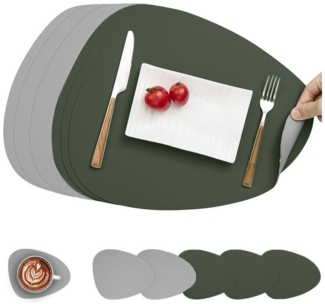 Coonoor Platzset Tischset, Kunstleder, abwischbar, (6-St)