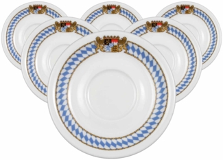 Seltmann Weiden Compact Bayern Kaffeeuntertasse ø 14,7 cm 6er Set
