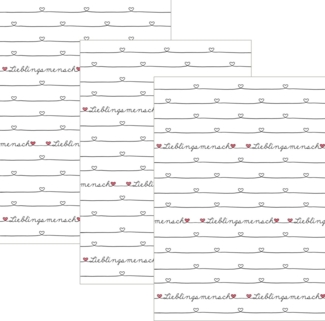 Kracht Geschirrtuch Geschirrtuch "Lieblingsmensch" 3er-Pack, Halbleinen Motiv