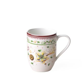 Villeroy & Boch Vorteilset 6 Stück Winter Bakery Delight Becher mit Henkel, Sternschnuppe Premium Porcelain rot 1486129652