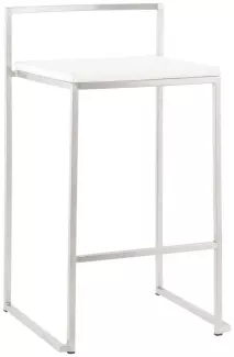 Kokoon Design Barhocker Meto Kunstleder Weiß 77 cm