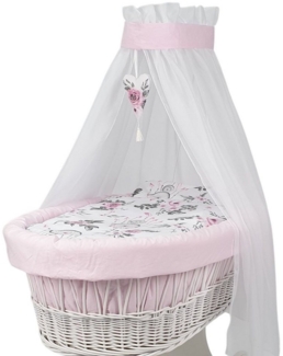 Babymajawelt Bett-Set Ersatz Bett Set für Stubenwagen ! NUR Stoff Ausstattung! Ver. Designs, Füllung: 100% Polyester, Bezug: Baumwolle, Made in EU, Stubenwagen Textile Ausstattung