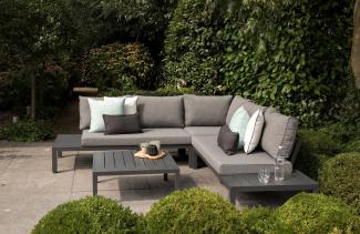 Gartenecksofa La Vida aus Aluminium, Anthrazit