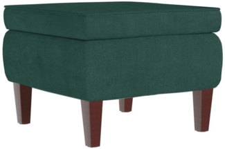 vidaXL Hocker mit Holzbeinen Dunkelgrün Samt [329459]