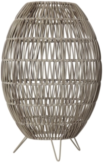 Star Trading Lampenschirm Linde, Stehlampenschirm, Rattan, Beige, E27, Außenbereich, 46 cm