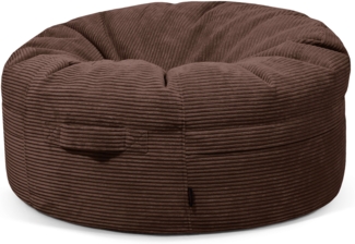 Sitzsack ‘Roll 105‘, Bezugstoff - Waves, 100% Polyester, Chocolate, 50x105x105 cm.