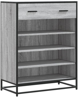 vidaXL Schuhschrank Grau Sonoma 75x38x97,5 cm Holzwerkstoff Metall 3300878