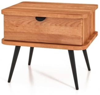 Nachttisch Tula 1 aus Kernbuche massiv 50x41x42 cm mit 1 Schublade