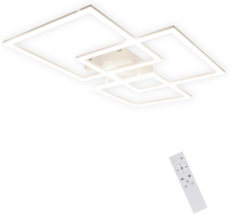 Nettlife LED Deckenleuchte Wohnzimmer Schwarz Deckenlampe 75CM Dimmbar mit Fernbedienung Kristall, LED fest integriert, Warmweiß Neutralweiß Kaltweiß, Schlafzimmer Büro Küche