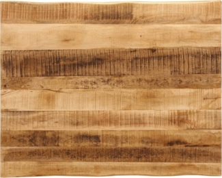 vidaXL Tischplatte mit Baumkante 100x80x2,5 cm Raues Mango Massivholz 370676