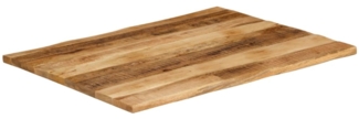 vidaXL Tischplatte mit Baumkante 100x80x2,5 cm Raues Mango Massivholz 370676