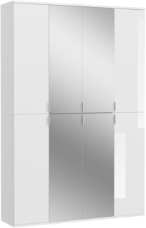 Garderobenschrank Set Projekt X III - Weiß / Spiegelglas