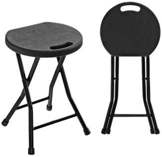 COSTWAY Sitzhocker (2 St), Klapphocker, klappbarer Hocker mit Tragegriff, 150 kg