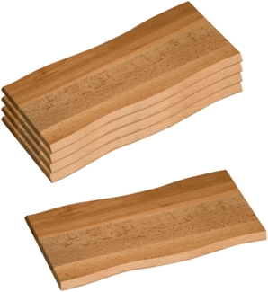 5 Stück Schneidebretter, Kernbuche -38x17 cm