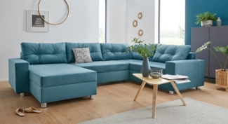COLLECTION AB Wohnlandschaft Paris U-Form, inklusive Federkern, wahlweise mit Bettfunktion und Bettkasten