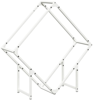 vidaXL Brennholzregal Weiß 80x25x80 cm Kaltgewalzter Stahl 864284