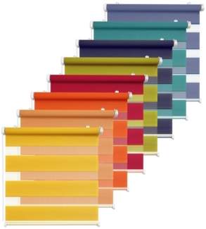 Doppelrollo COR Rollo ohne Bohren 50x150 cm, grün, Rikmani, Klemm- oder Schraubmontage, Moderne Optik, Klemm- oder Schraubmontage, Sicht- und Sonnenschutz