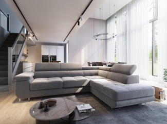 Masseno Ecksofa SELVA mit Schlaffunktion L-Form, Sofa mit Bettkasten