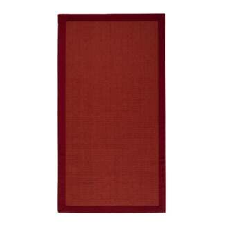 Sisal-Teppich Amazonas | Mit breiter Bordüre | Für alle Wohnbereiche | Rot / 160x230 cm