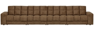 Sofa Date 4-Sitzer aus Struktursamt, Brass