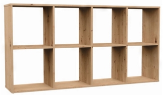 Selsey 'Malax' Offenes Standregal, 8 Fächer, Artisan-Eiche, 75 x 147 x 30 cm