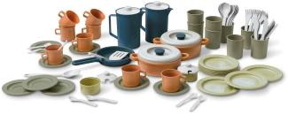 dantoy 6954 Green Eco Kaffee und Ess-Set, mehrfarbig, 79-teilig (1 Set)