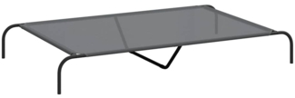vidaXL Hundebett Erhöht Grau 150x90x20 cm Textilene und Stahl 42000845