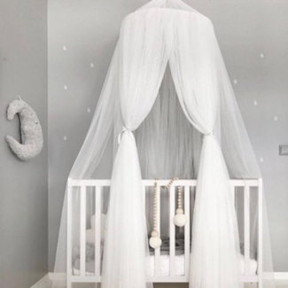 FELIXLEO Betthimmel Baldachin Kinderzimmer Deko Saumlänge 250cm*65 CM