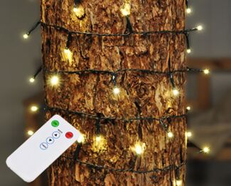 LED Weihnachtsbaum Beleuchtung Leuchtkette Lichterkette mit Fernbedienung 50 LED