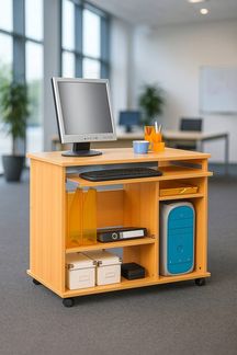 bv-vertrieb Computertisch Computertisch 90x50 cm, PC Tisch auf Rollen, Schreibtisch, auf Rollen