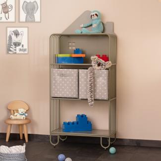 HOME DELUXE Kinderregal aus Metall magnetisch TODO M – Salbei-Grün