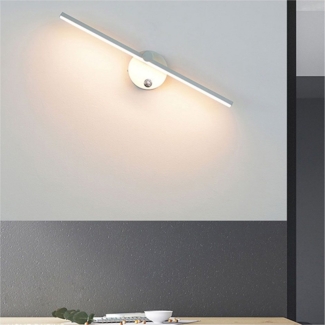QUBEBU Wandleuchte LED Wandleuchte Wandlampe Innen Nachtlampe Acryl Modern Bettlampe 41CM, LED fest integriert, Schwarz, Weiß. Warmweißes Licht (2700K-6500K), Modern Wohnzimmer Flur Schlafzimmer Nachttisch Treppen Arbeitszimmer