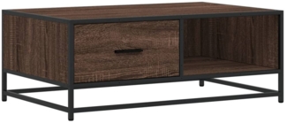 vidaXL Couchtisch Braun Eichen-Optik 90x57x35 cm Holzwerkstoff Metall 848758