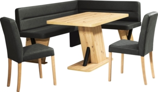 Home affaire Eckbankgruppe Laros Sitzgruppe, Eckbank, Stühle, Tisch, (Set, 4tlg Set), perfekt für Küche, Esszimmer, Wohnzimmer, Bestseller