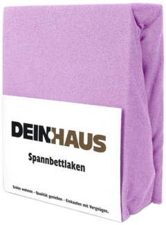 DH DEIN. HAUS Spannbettlaken Frottee Bettlaken mit Gummizug aus natürlicher Baumwolle, Gummizug: mit Gummizug, Baumwolle, atmugsaktiv, hautfreundlich, pflegeleichter Stoff