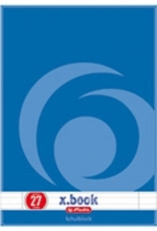 Herlitz Schulblock A4 70g/m 50 Bl. liniert27 2 Ränder