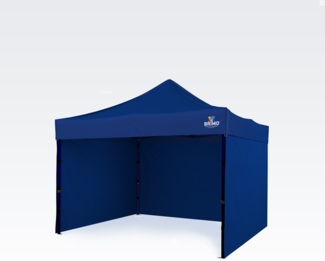 Laube 3x3m - mit 3 Wänden - Blau