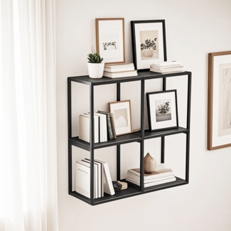 Wandregal Nostened 4er Set Schwarz [en. casa]