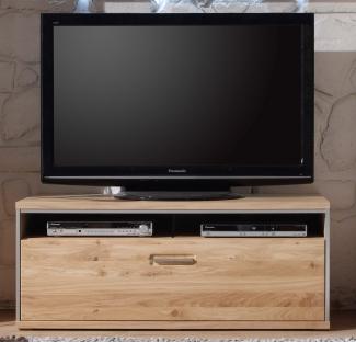 TV-Board >Medina< in Asteiche Bianco geölt aus Metall - 124x51x52cm (BxHxT)
