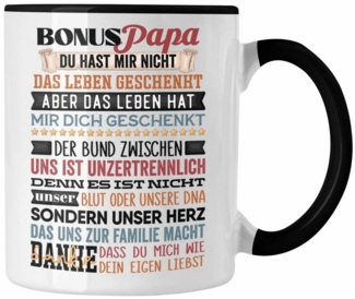Trendation Tasse Bonus Papa Tasse Geschenk für Stiefvater Stiefpapa Geschenkidee Vatert