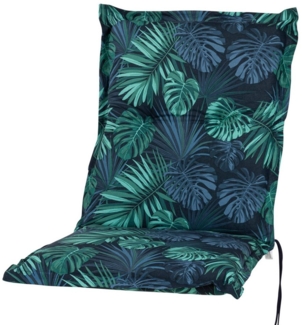 Sun Garden Polsterauflage Niederlehner Rügen/Prato 30417-100 blau-grün Blätter 98x48x8 cm SG, (1 St), Halteband verstellbar mit Bindebändern