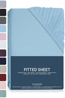 BRB HOME Spannbettlaken Polyester Spannbettlaken für Boxspringbett und Topper Bettlaken, Polyester, Gummizug: Rundum, (1 Stück), Oeko-TEX Zertifiziert, Matratzen höhe bis 35 cm für Bett