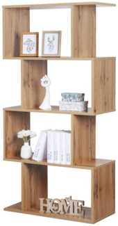 Standregal 140 x 70 x 30 cm Eiche braun – Aktenregal Raumteiler Bücherregal RICOO WM074-EW