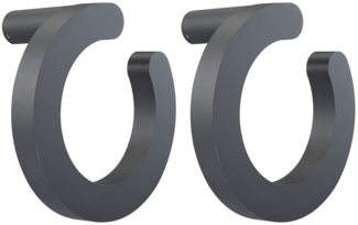 2x LED Wandleuchte, Aluminium, grau 30 cm