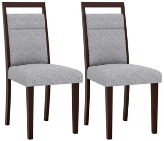 COSTWAY Esszimmerstuhl (2 St), Küchenstuhl Holz, Esstisch Stühle mit gepolsterter Sitz