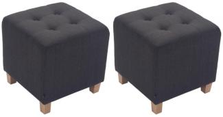 2er Set Sitzhocker Pharao, antik-hell (Farbe: dunkelgrau)