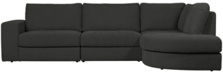 Ecksofa Family aus Webstoff Rechts, Anthrazit