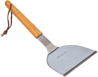 Monolith Spatula Spatel Wender aus Edelstahl mit Holzgriff für Feuerplatte und Plancha