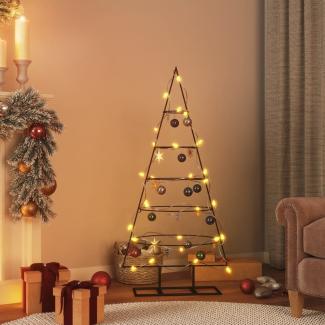 vidaXL Metall-Weihnachtsbaum für Dekorationen Schwarz 125 cm 359590